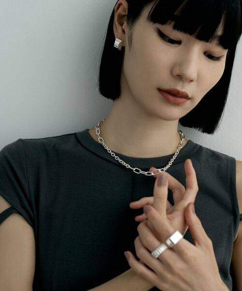 COCOSHNIK / ココシュニック ネックレス・ペンダント・チョーカー | シルバー オルタネートチェーン ケーブル・オーバルネックレス | 詳細7