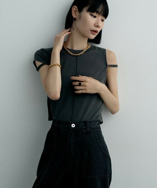 COCOSHNIK / ココシュニック ネックレス・ペンダント・チョーカー | シルバー デザインチェーン ホロウカットケーブルネックレス GP | 詳細6