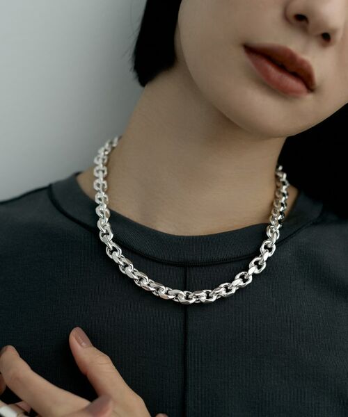 COCOSHNIK / ココシュニック ネックレス・ペンダント・チョーカー | シルバー デザインチェーン ホロウカットケーブルネックレス | 詳細8