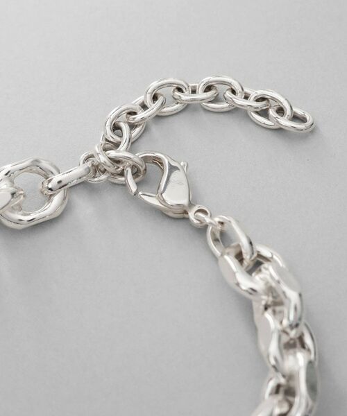 COCOSHNIK / ココシュニック ブレスレット・バングル | シルバー デザインチェーン ホロウカットケーブルブレスレット | 詳細3