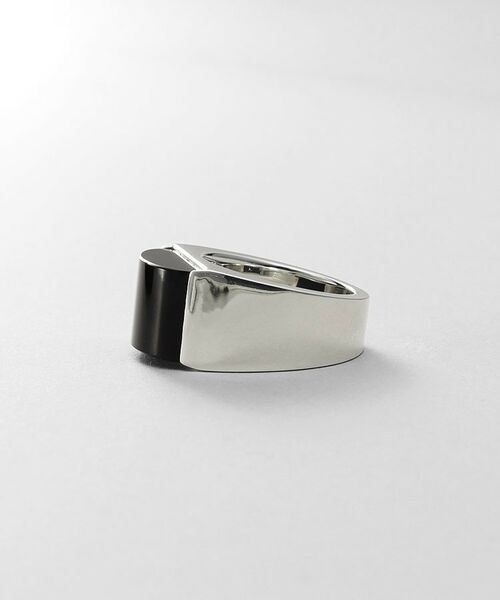 COCOSHNIK / ココシュニック リング | シルバー オニキス バフトップカットリング | 詳細3