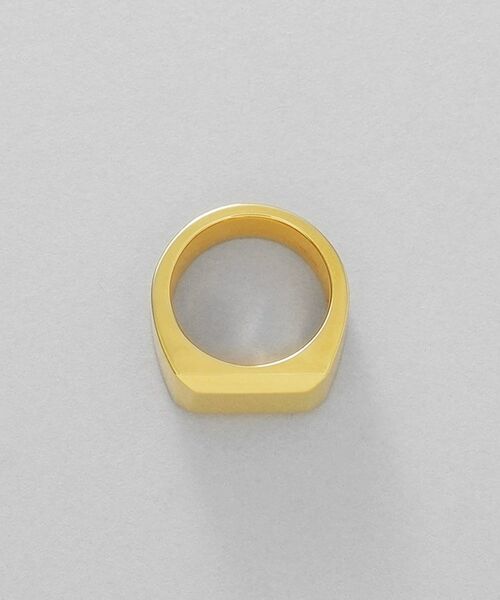 COCOSHNIK / ココシュニック リング | シルバー バケットカット シグネットリング GP | 詳細3