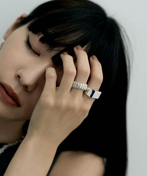 COCOSHNIK / ココシュニック リング | シルバー バケットカット シグネットリング | 詳細6