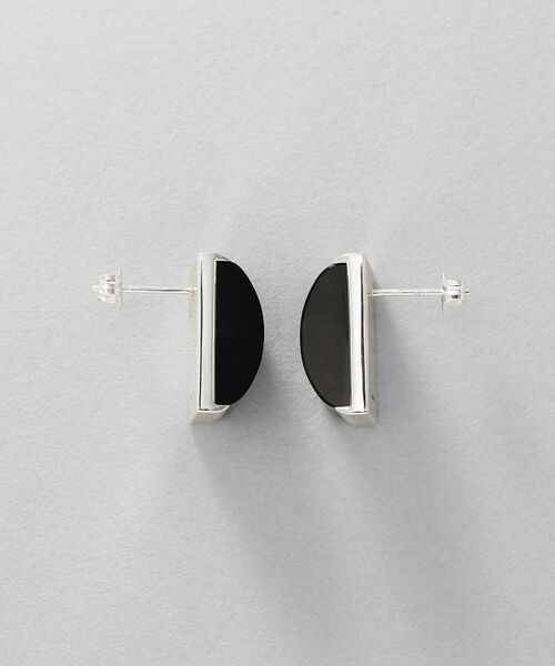 COCOSHNIK / ココシュニック ピアス・イヤリング | シルバー オニキス バフトップカットピアス | 詳細4