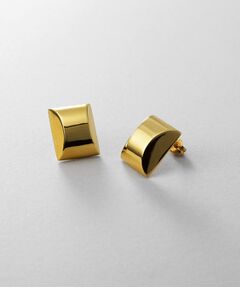 COCOSHNIK / ココシュニック ピアス・イヤリング | シルバー ホロウスタッドピアス スロープカット GP