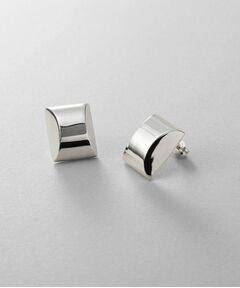 COCOSHNIK / ココシュニック ピアス・イヤリング | シルバー ホロウスタッドピアス スロープカット