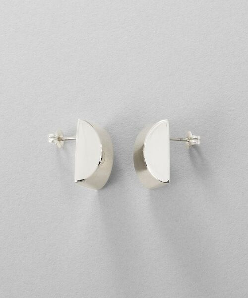 COCOSHNIK / ココシュニック ピアス・イヤリング | シルバー ホロウスタッドピアス スロープカット | 詳細3
