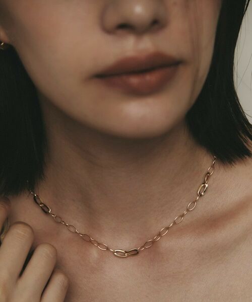 COCOSHNIK / ココシュニック ネックレス・ペンダント・チョーカー | K10PCフラットアズキステーション ネックレス | 詳細9