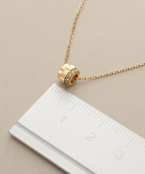 COCOSHNIK / ココシュニック ネックレス・ペンダント・チョーカー | K18ダイヤモンド 縦溝ビーズ ネックレス | 詳細6