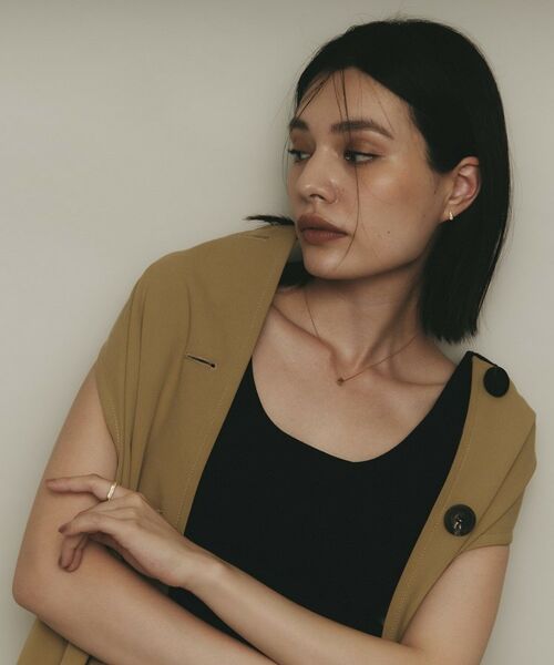 COCOSHNIK / ココシュニック ネックレス・ペンダント・チョーカー | K18ダイヤモンド 縦溝ビーズ ネックレス | 詳細8