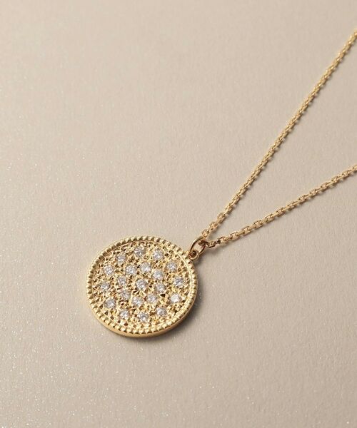 COCOSHNIK / ココシュニック ネックレス・ペンダント・チョーカー | K18ダイヤモンド ミルパヴェ ネックレス大 | 詳細2