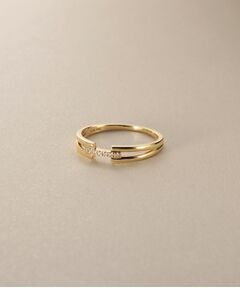 COCOSHNIK / ココシュニック リング | K10ダイヤモンド ブリッジ リング