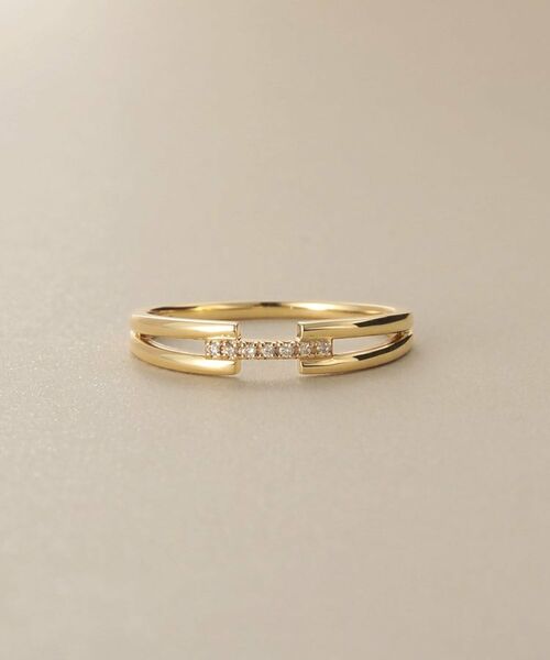 COCOSHNIK / ココシュニック リング | K10ダイヤモンド ブリッジ リング | 詳細2
