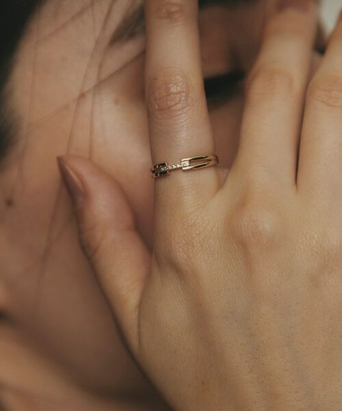 COCOSHNIK / ココシュニック リング | K10ダイヤモンド ブリッジ リング | 詳細7