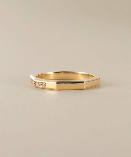 COCOSHNIK / ココシュニック リング | K10ダイヤモンド トラペーズ面取り リング | 詳細3