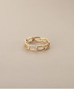 COCOSHNIK / ココシュニック リング | K10ダイヤモンド キヘイチェーンモチーフ リング