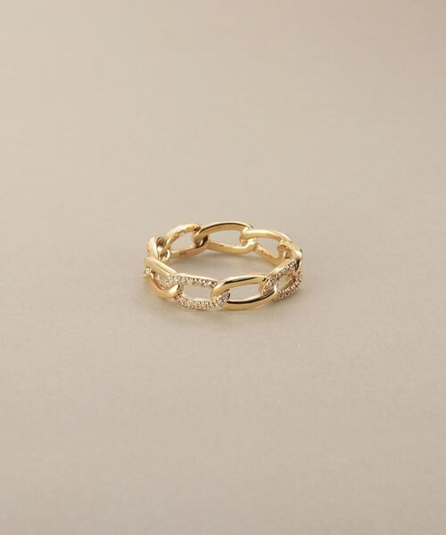 COCOSHNIK / ココシュニック リング | K10ダイヤモンド キヘイチェーンモチーフ リング | 詳細1