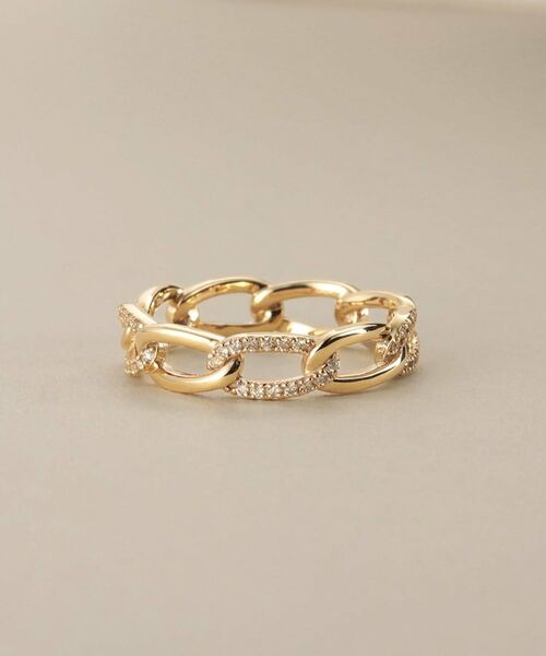 COCOSHNIK / ココシュニック リング | K10ダイヤモンド キヘイチェーンモチーフ リング | 詳細2