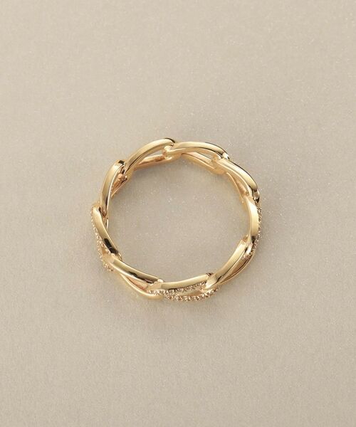 COCOSHNIK / ココシュニック リング | K10ダイヤモンド キヘイチェーンモチーフ リング | 詳細4