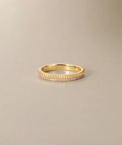 COCOSHNIK / ココシュニック リング | K10ダイヤモンド 縦溝 リング
