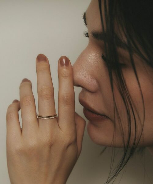 COCOSHNIK / ココシュニック リング | K10ダイヤモンド 縦溝 リング | 詳細8