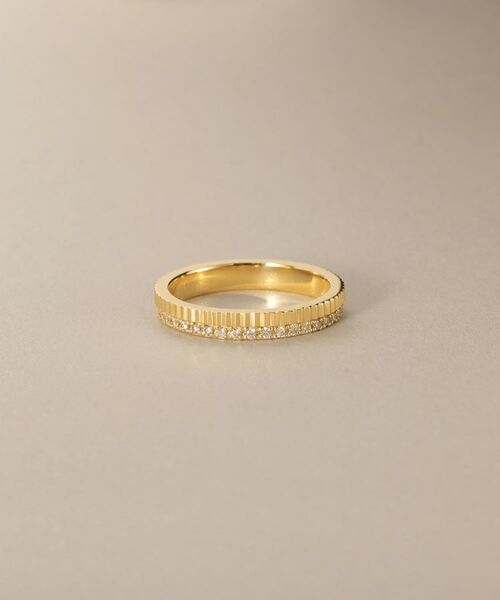 COCOSHNIK / ココシュニック リング | K18ダイヤモンド 縦溝 リング | 詳細1