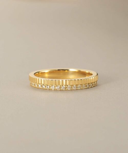 COCOSHNIK / ココシュニック リング | K18ダイヤモンド 縦溝 リング | 詳細2
