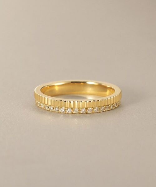 COCOSHNIK / ココシュニック リング | K18ダイヤモンド 縦溝 リング | 詳細3