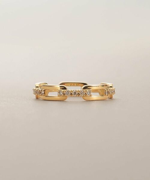 COCOSHNIK / ココシュニック リング | K18ダイヤモンド ケーブルチェーンモチーフ リング | 詳細2