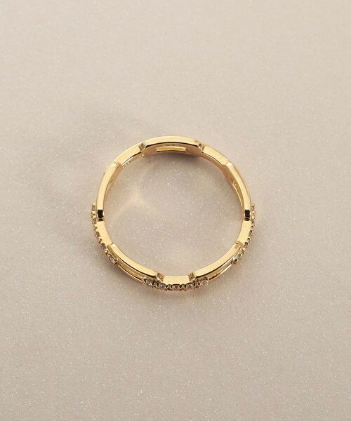 COCOSHNIK / ココシュニック リング | K18ダイヤモンド ケーブルチェーンモチーフ リング | 詳細3