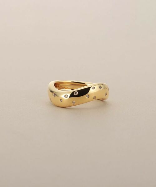 COCOSHNIK / ココシュニック リング | K18ウェーブラインドット リング太 | 詳細1