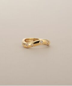 COCOSHNIK / ココシュニック リング | K18ウェーブラインドット リング細