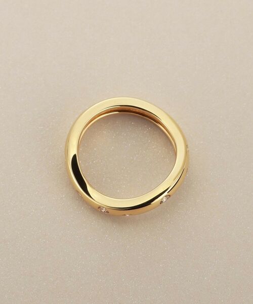 COCOSHNIK / ココシュニック リング | K18ウェーブラインドット リング細 | 詳細4