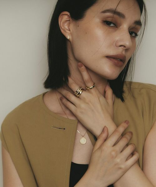 COCOSHNIK / ココシュニック リング | K18ウェーブラインドット リング細 | 詳細6