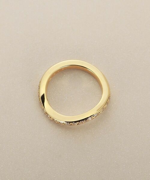 COCOSHNIK / ココシュニック リング | K18ダイヤモンド ウェーブラインパヴェ リング | 詳細4