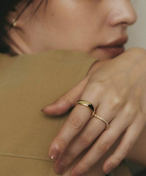 COCOSHNIK / ココシュニック リング | K18ダイヤモンド ウェーブラインパヴェ リング | 詳細8