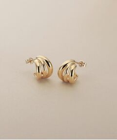 COCOSHNIK / ココシュニック ピアス・イヤリング | K10トリプルカーブフープ スタッドピアス