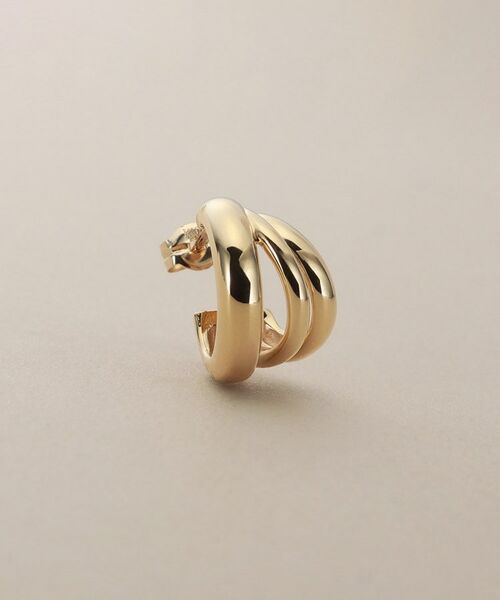 COCOSHNIK / ココシュニック ピアス・イヤリング | K10トリプルカーブフープ スタッドピアス | 詳細2