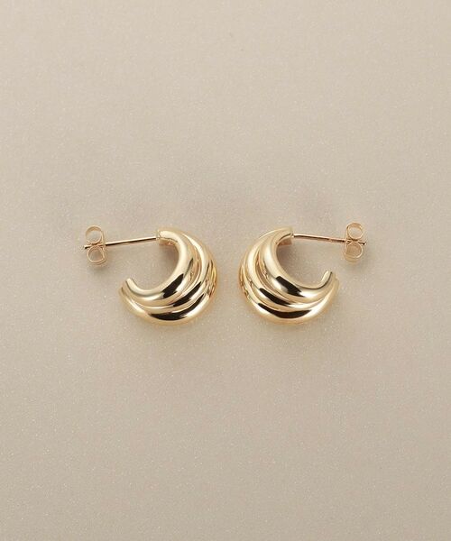 COCOSHNIK / ココシュニック ピアス・イヤリング | K10トリプルカーブフープ スタッドピアス | 詳細3