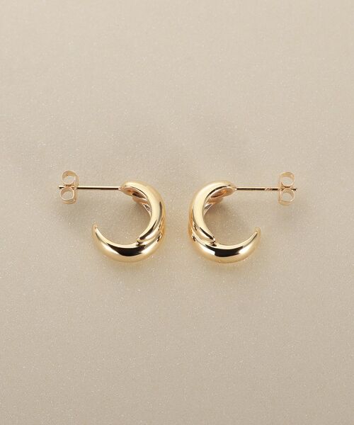 COCOSHNIK / ココシュニック ピアス・イヤリング | K10プランプシフテッドフープ スタッドピアス | 詳細3