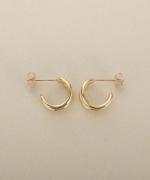 COCOSHNIK / ココシュニック ピアス・イヤリング | K10ニュアンスループ スタッドピアス | 詳細3