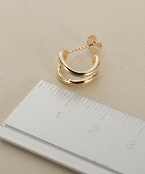 COCOSHNIK / ココシュニック ピアス・イヤリング | K10ニュアンスループ スタッドピアス | 詳細4