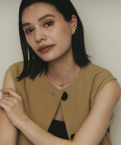 COCOSHNIK / ココシュニック ピアス・イヤリング | K10ニュアンスループ スタッドピアス | 詳細6