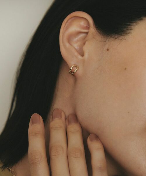 COCOSHNIK / ココシュニック ピアス・イヤリング | K10ニュアンスループ スタッドピアス | 詳細8