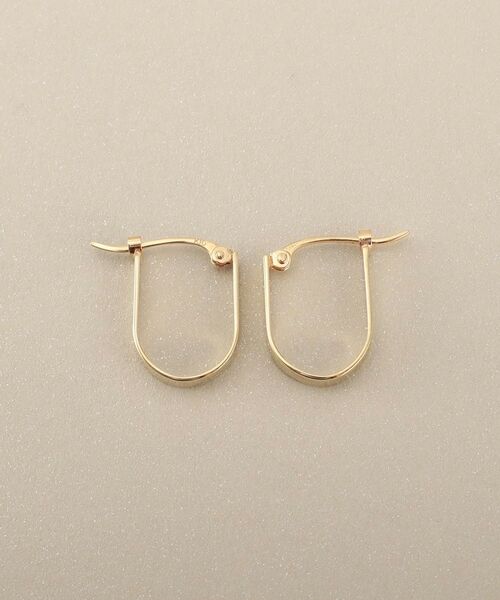 COCOSHNIK / ココシュニック ピアス・イヤリング | K10平打ち楕円 フープピアス | 詳細3