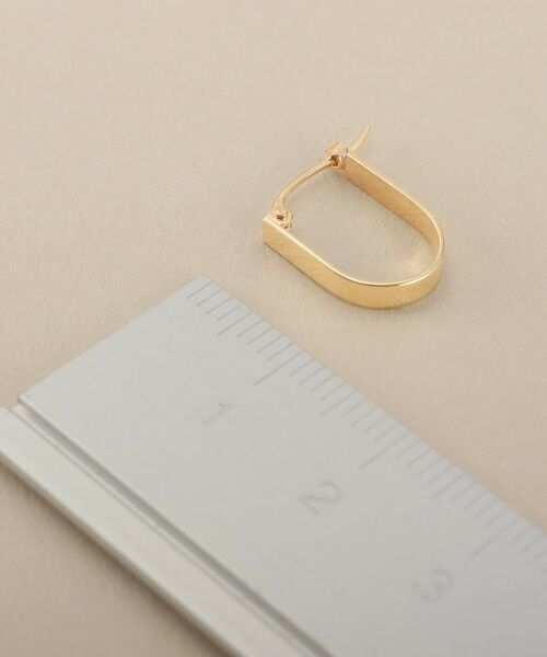 COCOSHNIK / ココシュニック ピアス・イヤリング | K10平打ち楕円 フープピアス | 詳細4