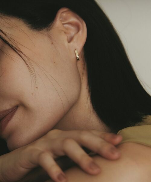 COCOSHNIK / ココシュニック ピアス・イヤリング | K10平打ち楕円 フープピアス | 詳細7