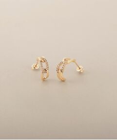 COCOSHNIK / ココシュニック ピアス・イヤリング | K10ダイヤモンド キヘイチェーンモチーフ スタッドピアス