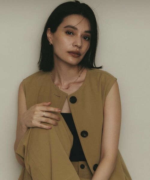 COCOSHNIK / ココシュニック ピアス・イヤリング | K10ダイヤモンド キヘイチェーンモチーフ スタッドピアス | 詳細7