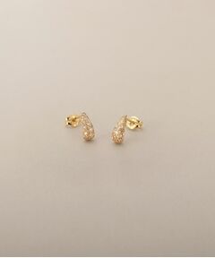 COCOSHNIK / ココシュニック ピアス・イヤリング | K18ダイヤモンド ペアシェイプカーブライン スタッドピアス